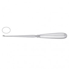 Simon Uterine Curette Sharp - Rigid Stainless Steel, 30 cm - 11 3/4" Cup Size 9.8 x 6.8 mm